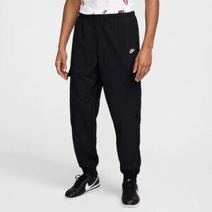 Men's Nike Club Woven Cargo Pants Color: Black Size: M